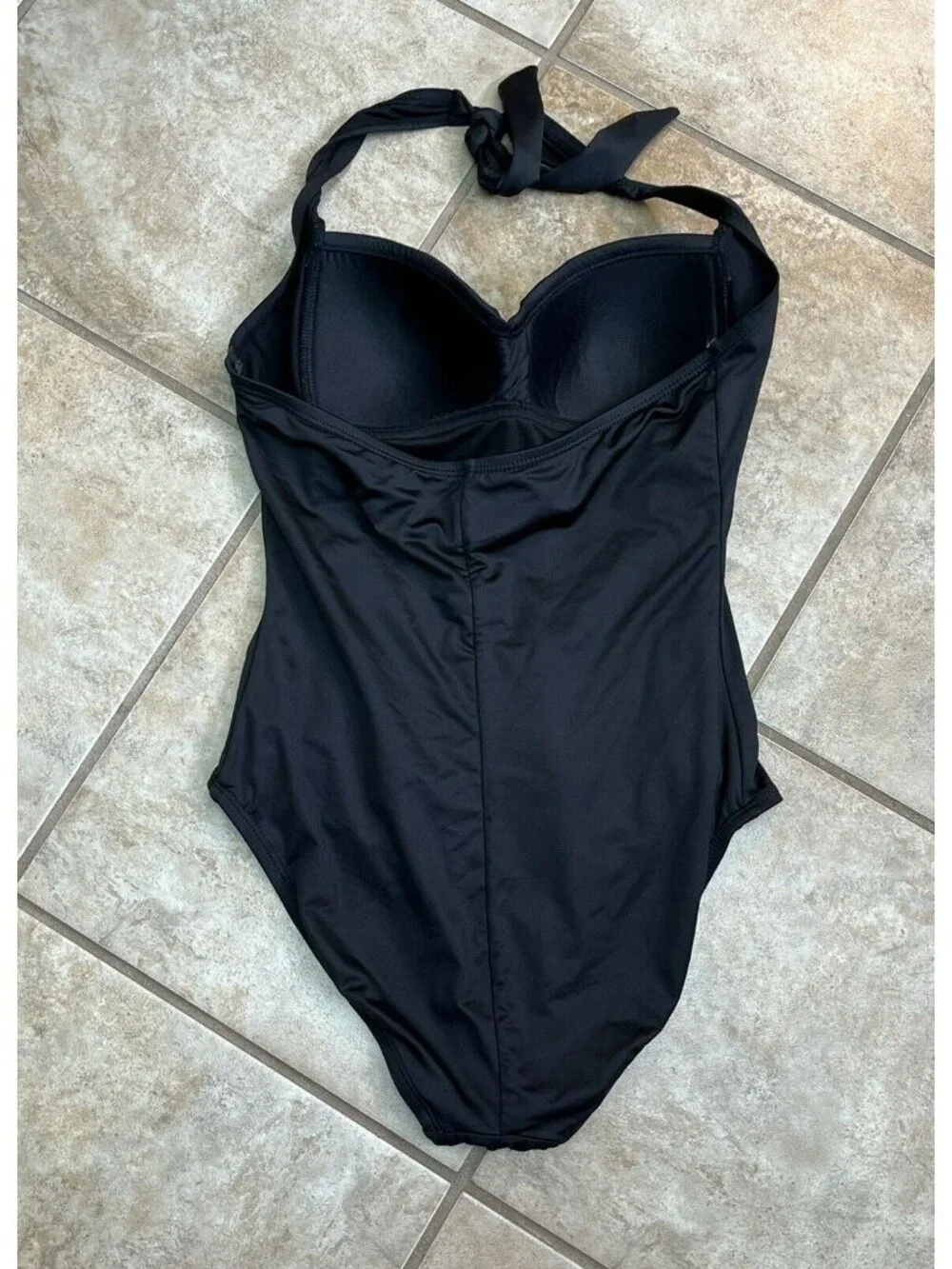 Liz Claiborne- Womens Sweetheart Maillot 1-Pc Swimsuit size: 6 Black U8-19